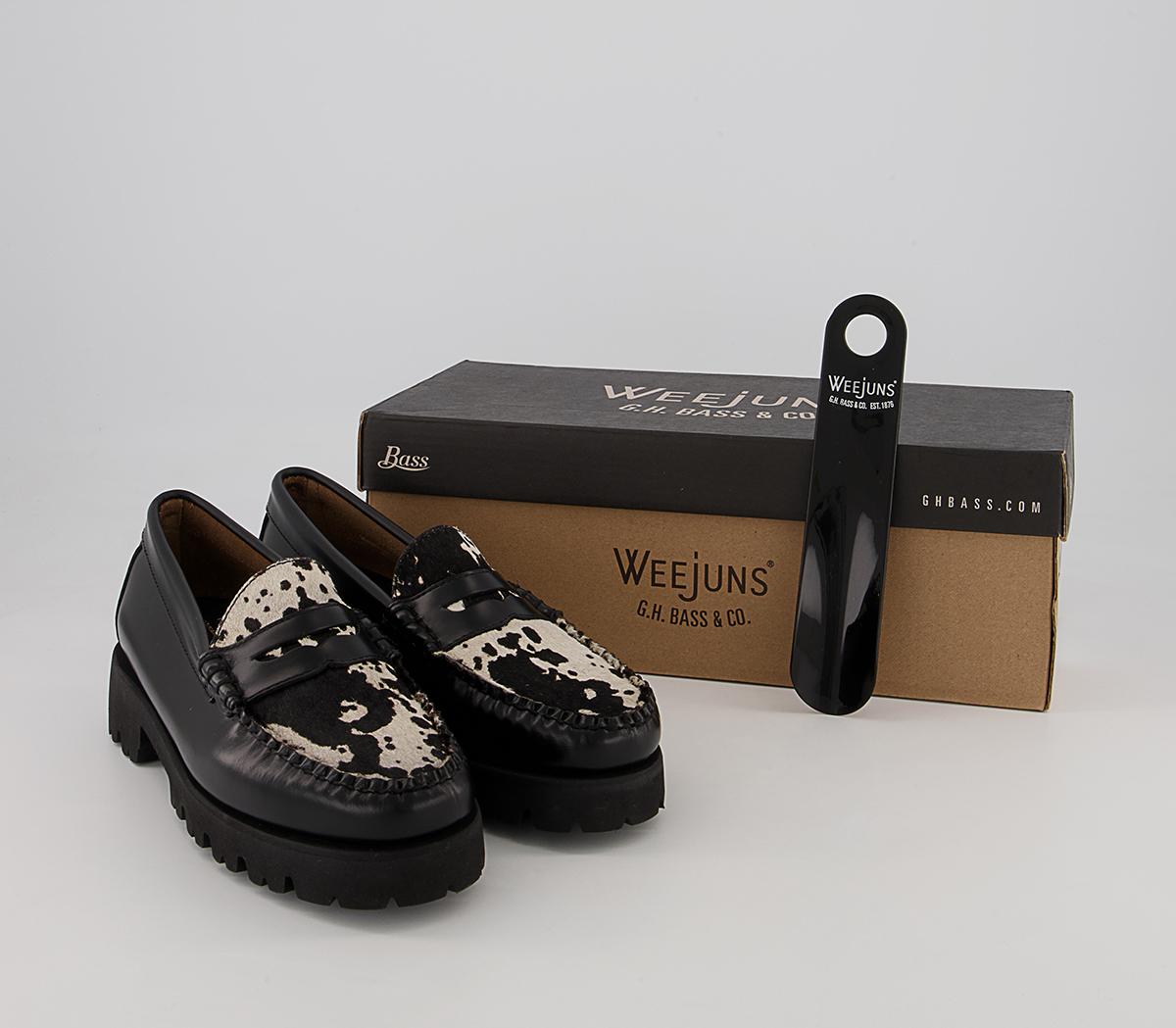 G.H Bass & Co Weejuns 90 Penny Wildlife Loafers G.H Bass & Co Weejuns 90 Penny Wildlife Loafers Black Leather Hide