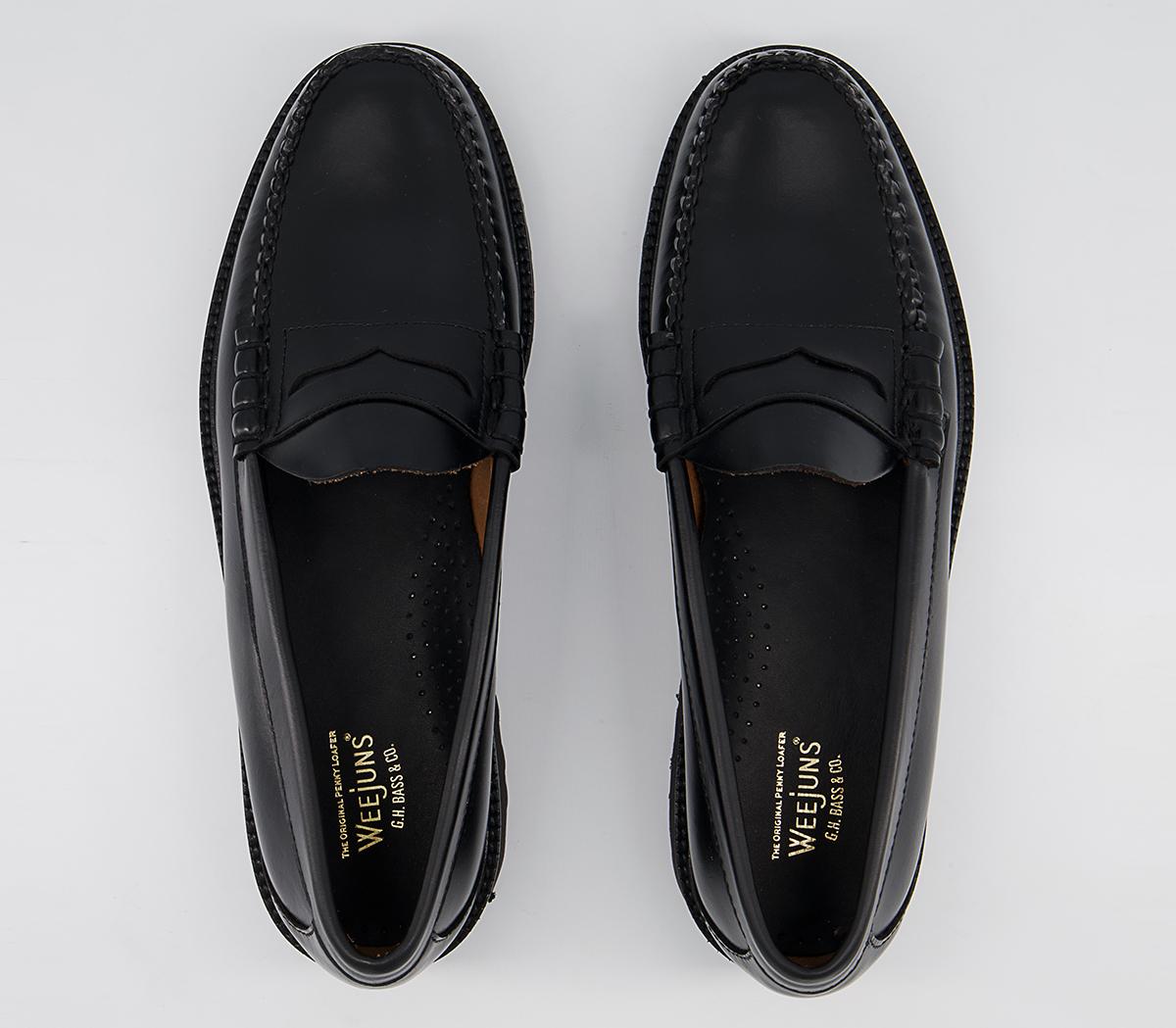 G.H Bass & Co Weejun 90 Larson Penny Loafers G.H Bass & Co Weejun 90 Larson Penny Loafers Black Leather