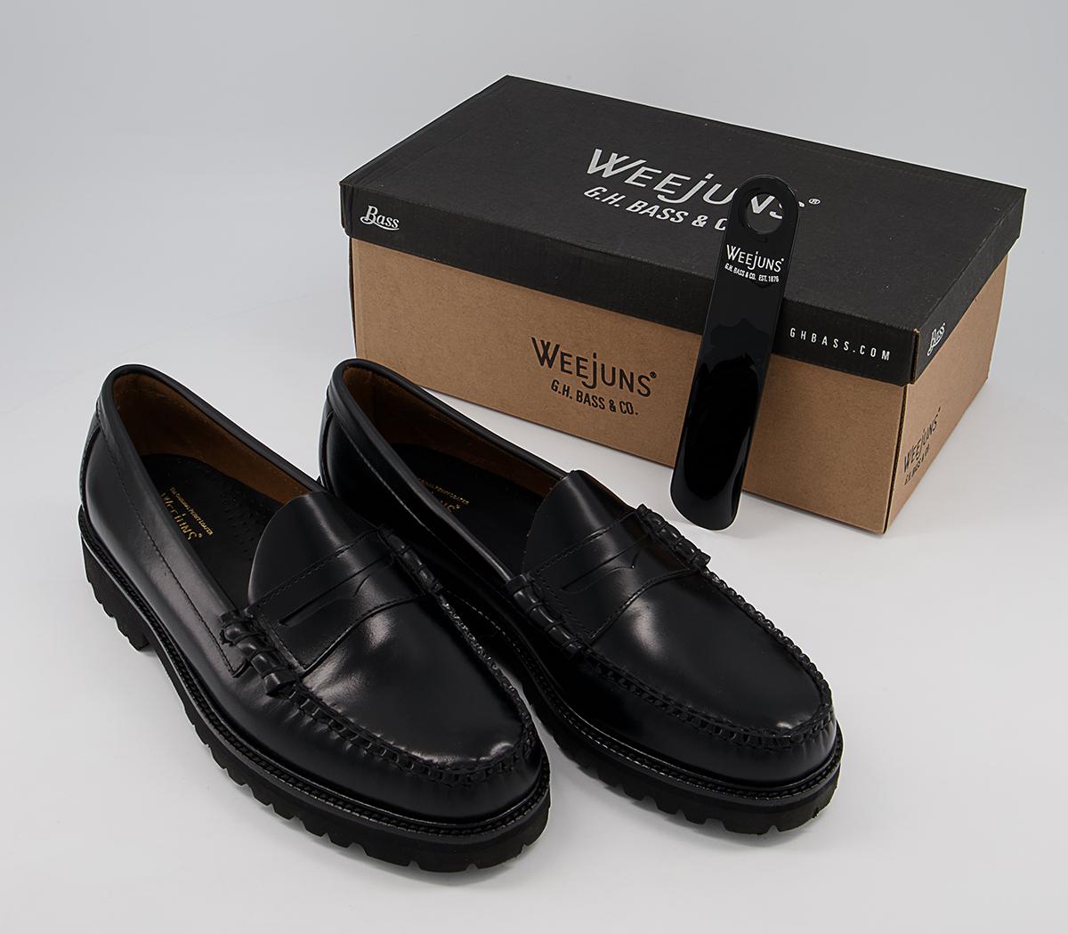 G.H Bass & Co Weejun 90 Larson Penny Loafers G.H Bass & Co Weejun 90 Larson Penny Loafers Black Leather