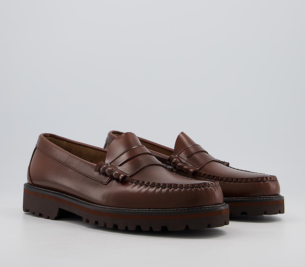 G.H Bass & Co Weejun 90 Larson Penny Loafers Mid Brown Leather - Men’s ...
