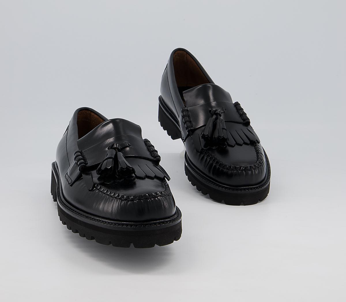 G.H Bass & Co Weejun 90 Layton II Kiltie Loafers G.H Bass & Co Weejun 90 Layton II Kiltie Loafers Black Leather