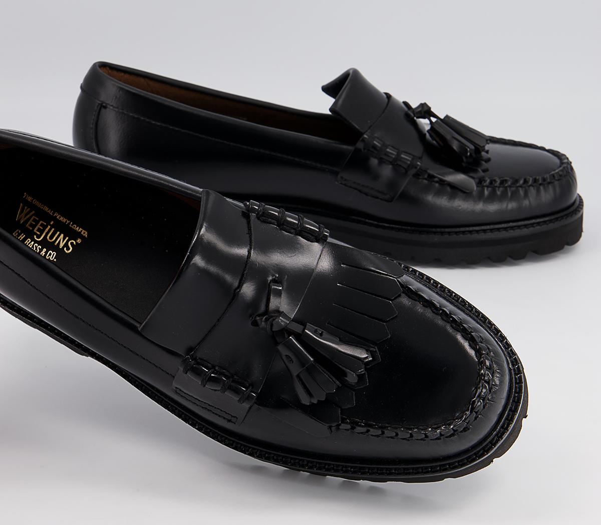G.H Bass & Co Weejun 90 Layton II Kiltie Loafers G.H Bass & Co Weejun 90 Layton II Kiltie Loafers Black Leather