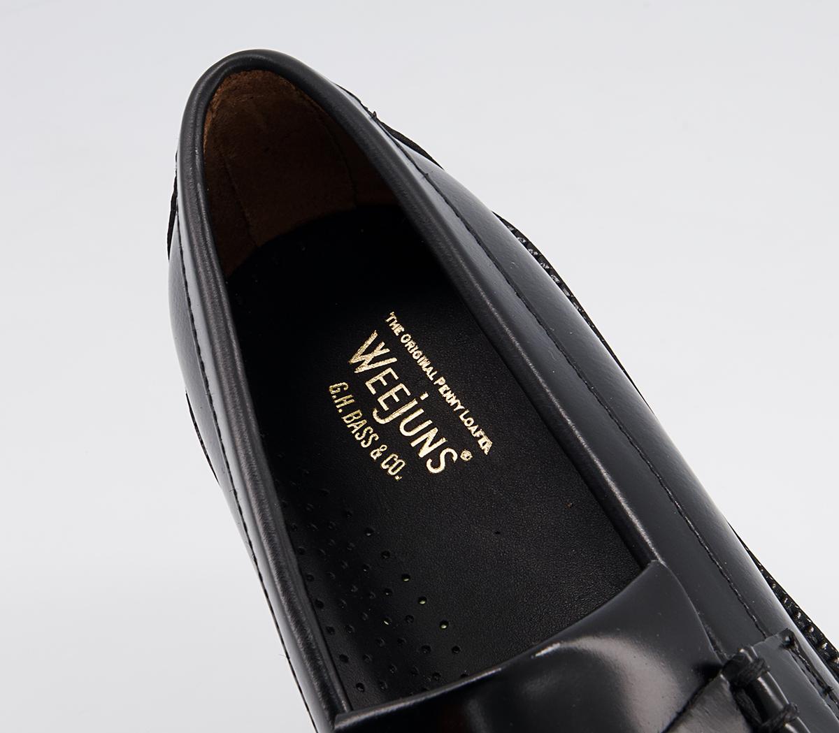 G.H Bass & Co Weejun 90 Layton II Kiltie Loafers G.H Bass & Co Weejun 90 Layton II Kiltie Loafers Black Leather