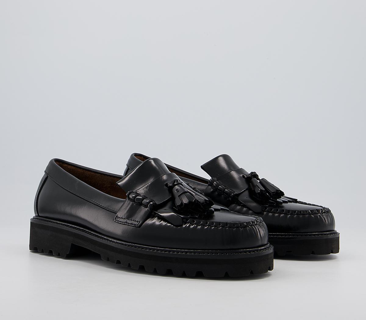 G.H Bass & Co Weejun 90 Layton II Kiltie Loafers G.H Bass & Co Weejun 90 Layton II Kiltie Loafers Black Leather