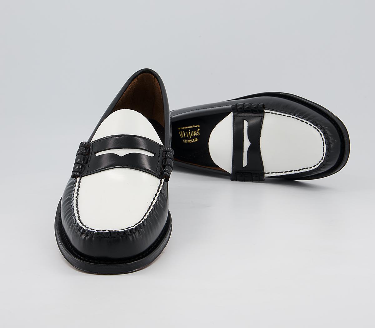 G.H bass BLACK & ホワイト Loafer g.h bass weejuns白黒レザー ローファー