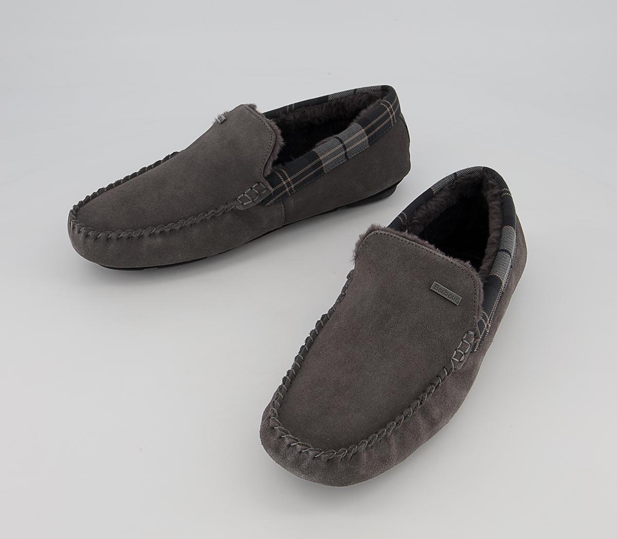 Barbour Monty Slippers Dark Grey - Men's Casual Shoes