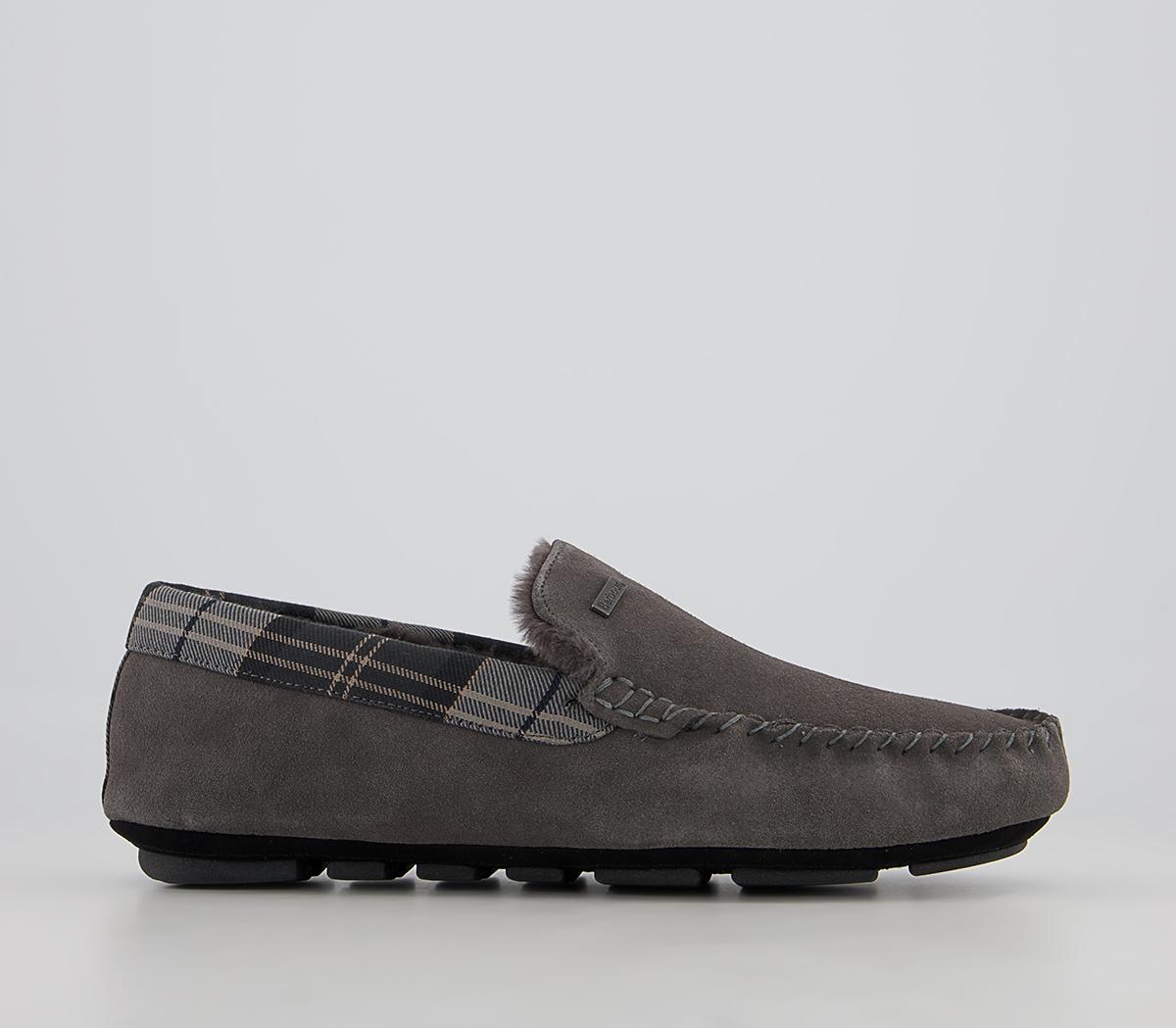 grey barbour slippers