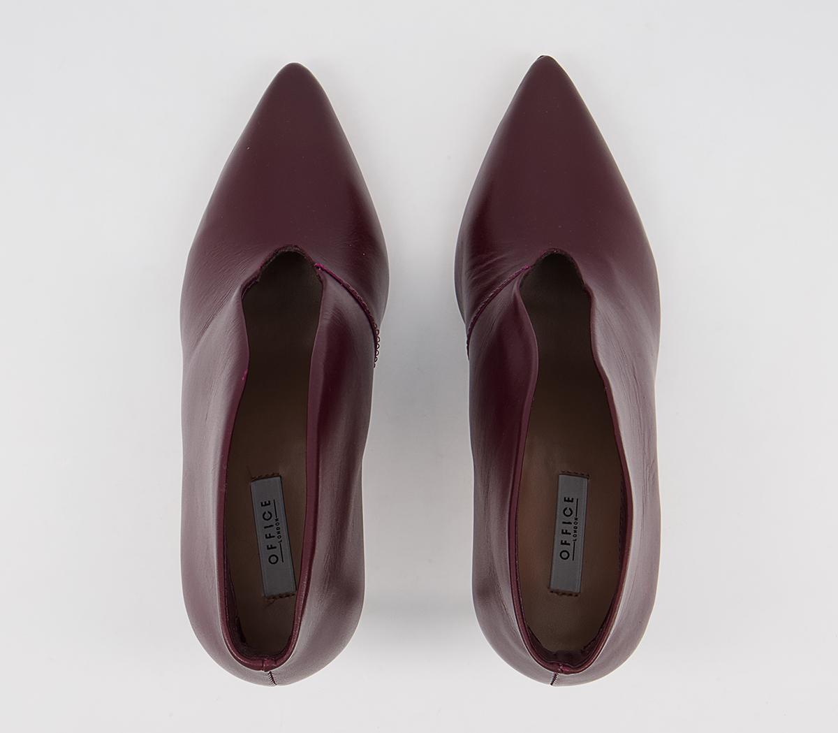 Office Mariette Pointed Shoe Boots Office Mariette Pointed Shoe Boots Burgundy Leather