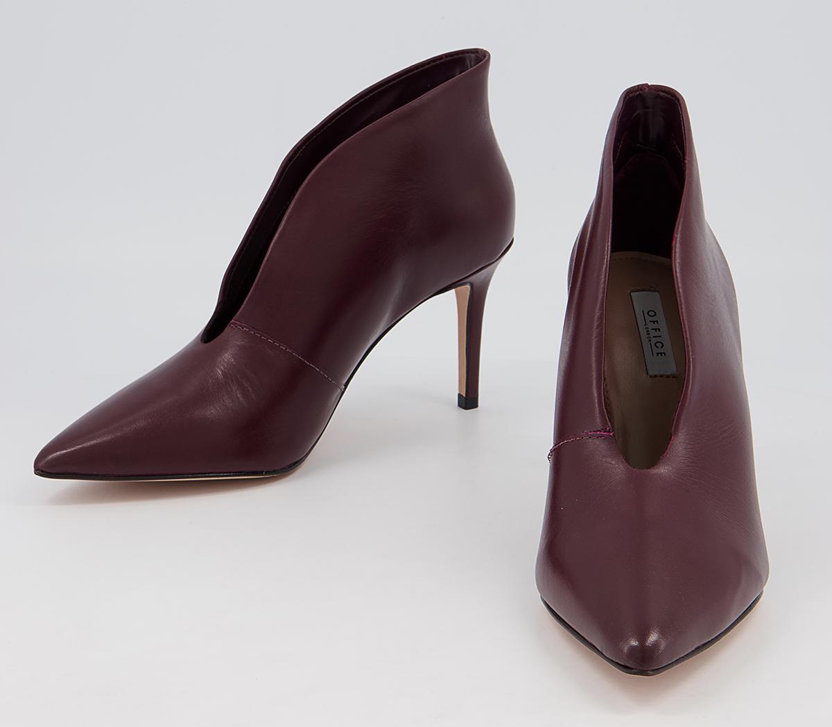 Office Mariette Pointed Shoe Boots Office Mariette Pointed Shoe Boots Burgundy Leather