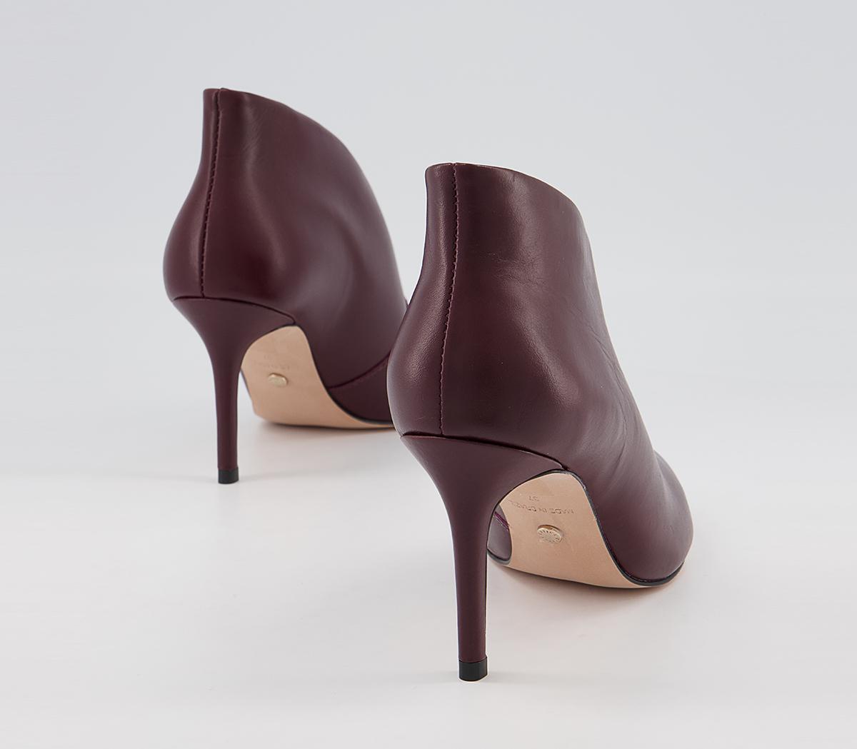 Office Mariette Pointed Shoe Boots Office Mariette Pointed Shoe Boots Burgundy Leather