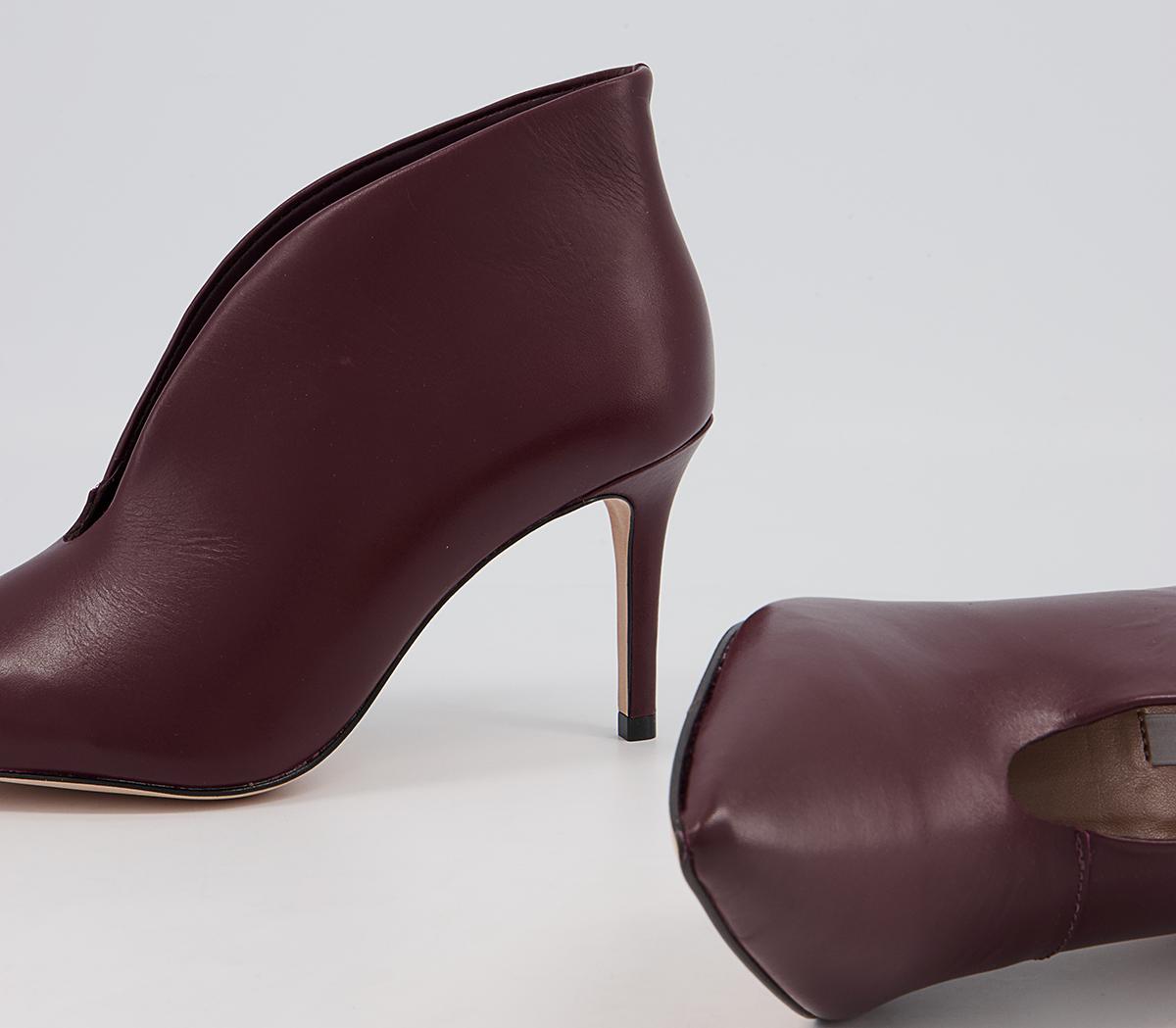 Office Mariette Pointed Shoe Boots Office Mariette Pointed Shoe Boots Burgundy Leather