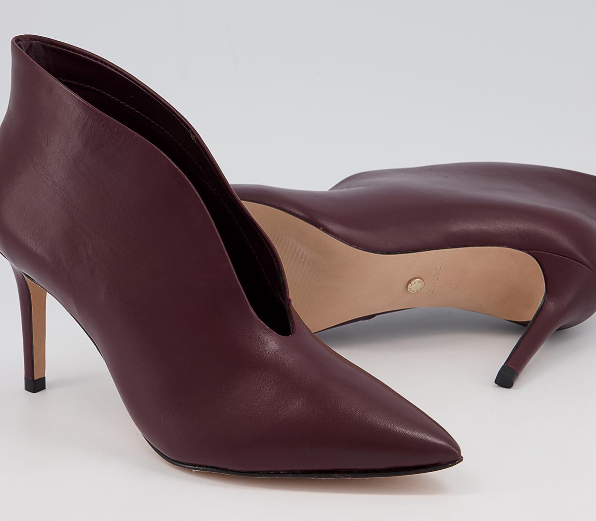 Office Mariette Pointed Shoe Boots Office Mariette Pointed Shoe Boots Burgundy Leather