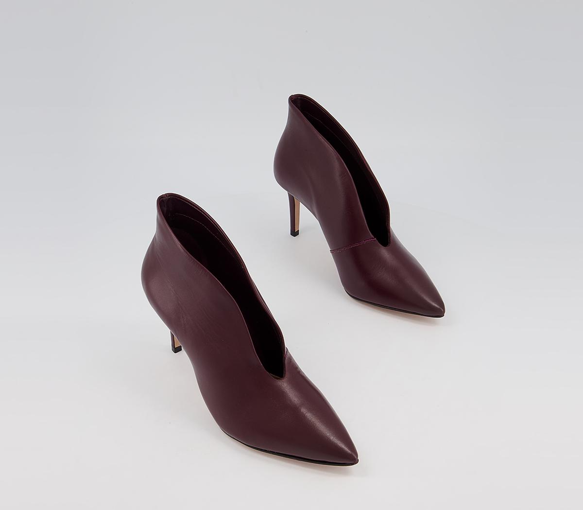 Office Mariette Pointed Shoe Boots Office Mariette Pointed Shoe Boots Burgundy Leather