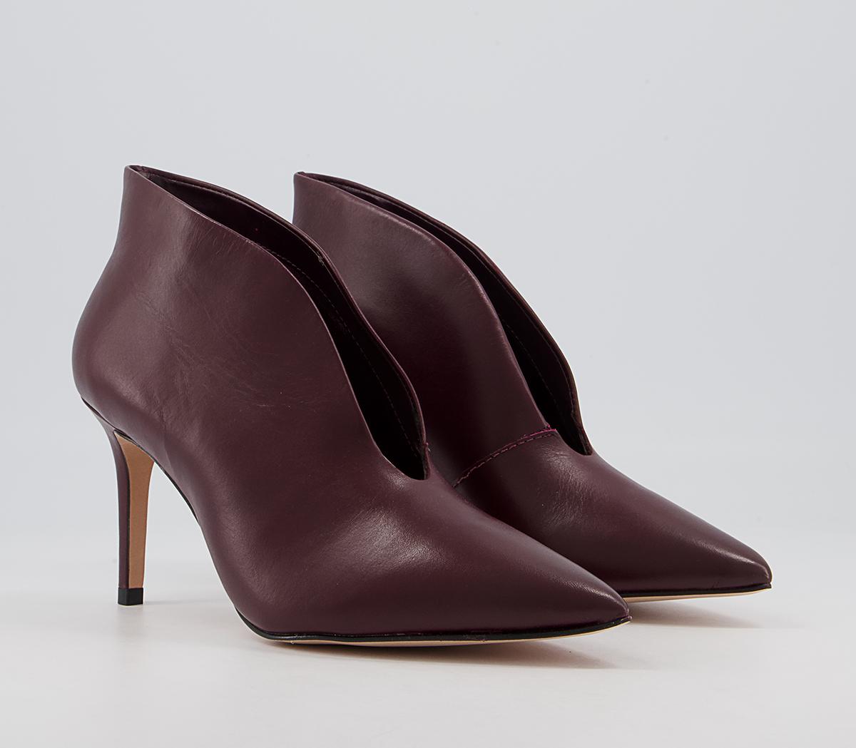 Office Mariette Pointed Shoe Boots Office Mariette Pointed Shoe Boots Burgundy Leather