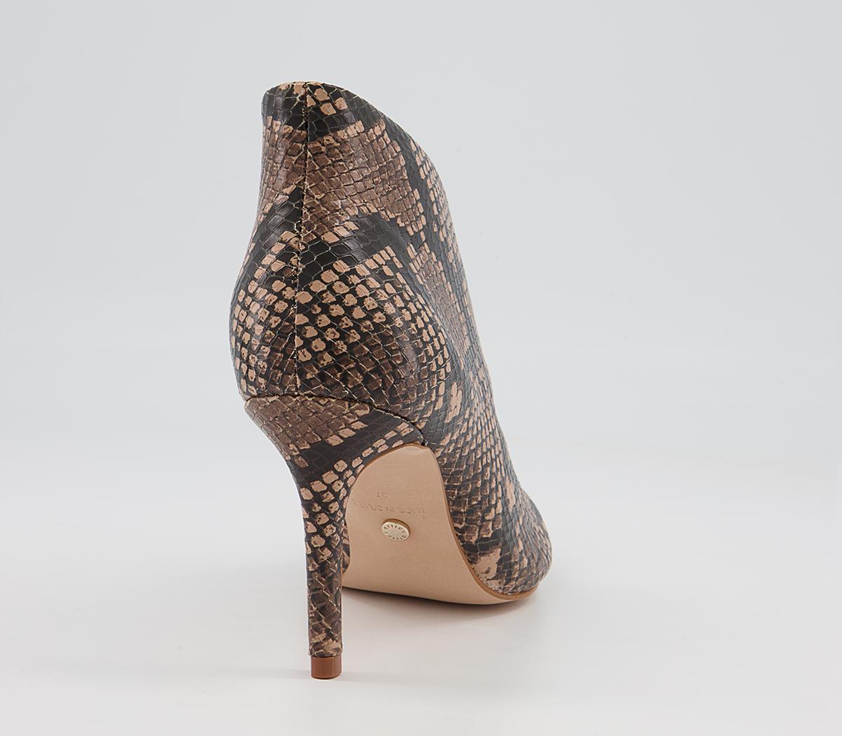 Office Mariette Pointed Shoe Boots Office Mariette Pointed Shoe Boots Natural Snake Leather