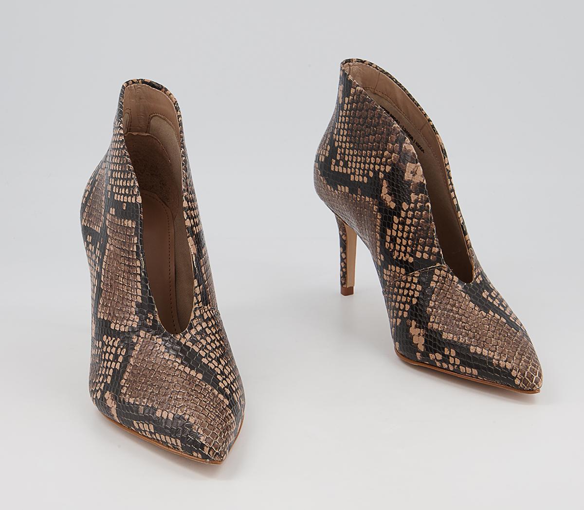 Office Mariette Pointed Shoe Boots Office Mariette Pointed Shoe Boots Natural Snake Leather