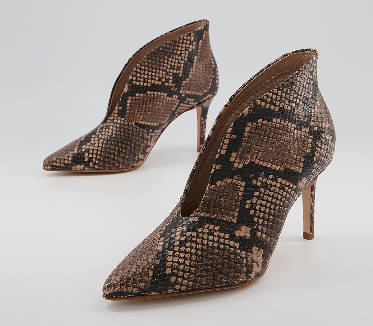 Office Mariette Pointed Shoe Boots Office Mariette Pointed Shoe Boots Natural Snake Leather