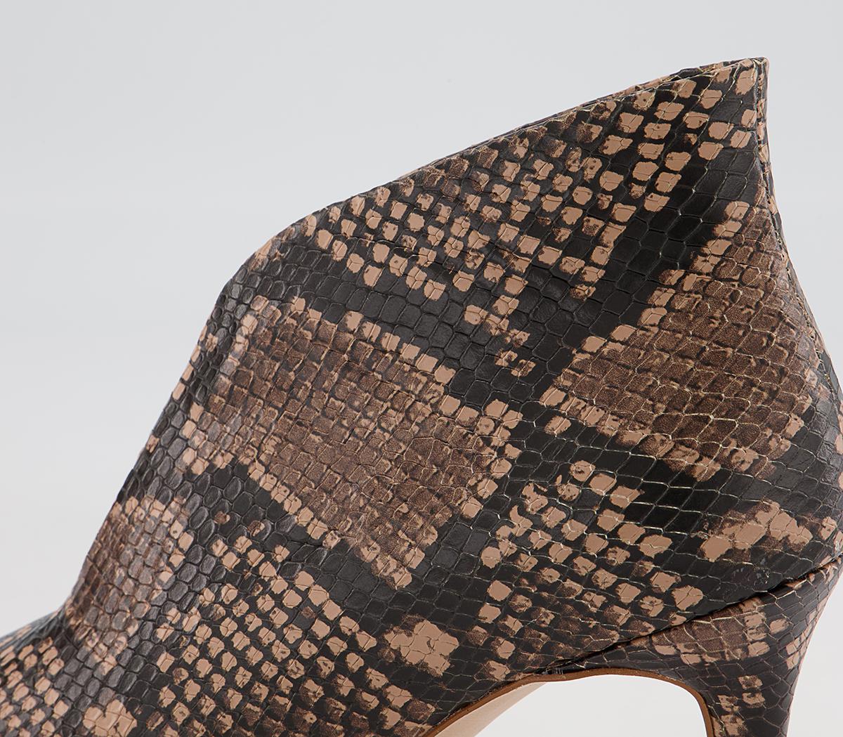 Office Mariette Pointed Shoe Boots Office Mariette Pointed Shoe Boots Natural Snake Leather