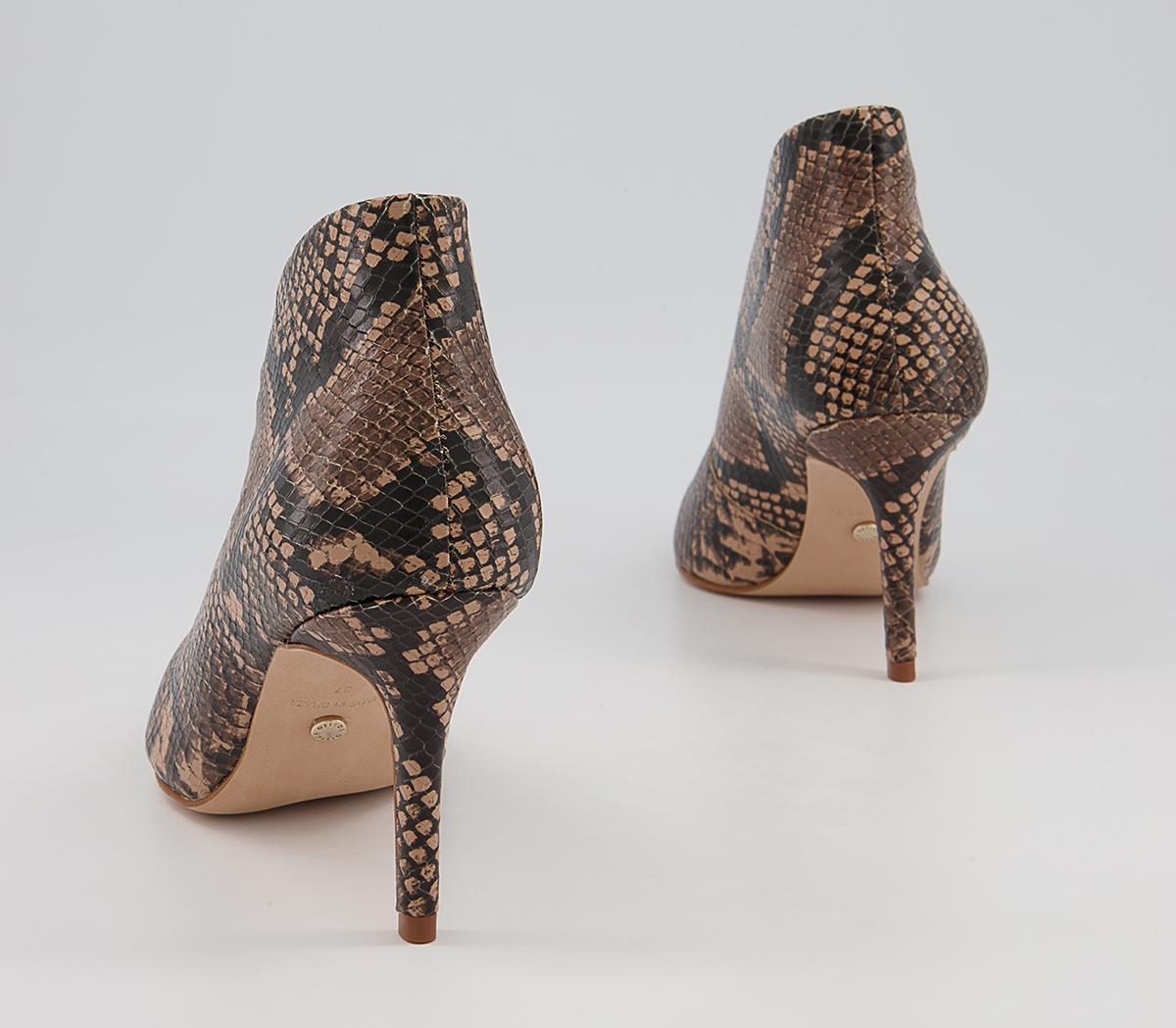 Office Mariette Pointed Shoe Boots Office Mariette Pointed Shoe Boots Natural Snake Leather