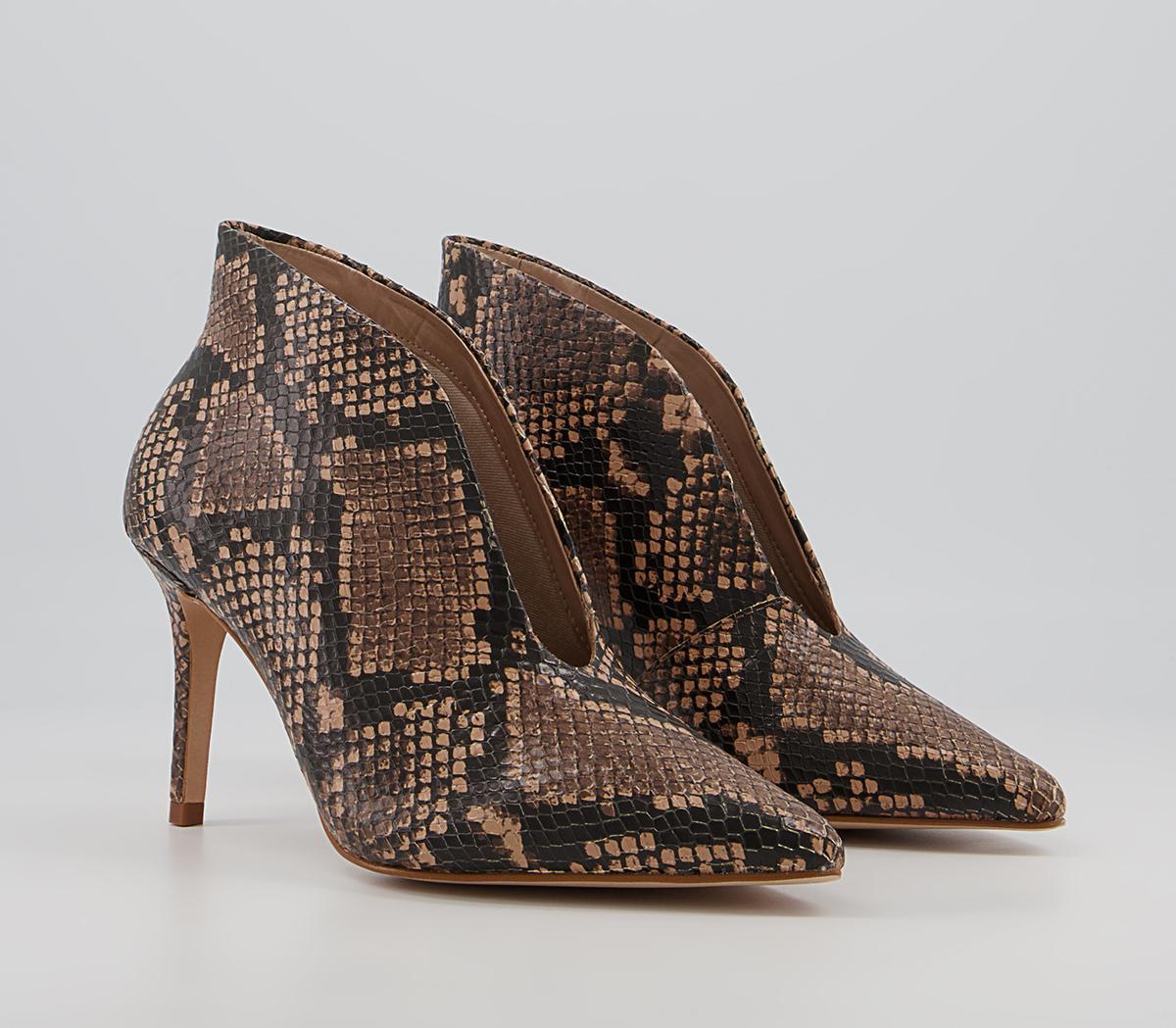 Office Mariette Pointed Shoe Boots Office Mariette Pointed Shoe Boots Natural Snake Leather