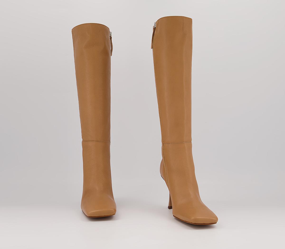 OFFICE Kurtsey Square Toe Dressy Boots OFFICE Kurtsey Square Toe Dressy Boots Camel Leather