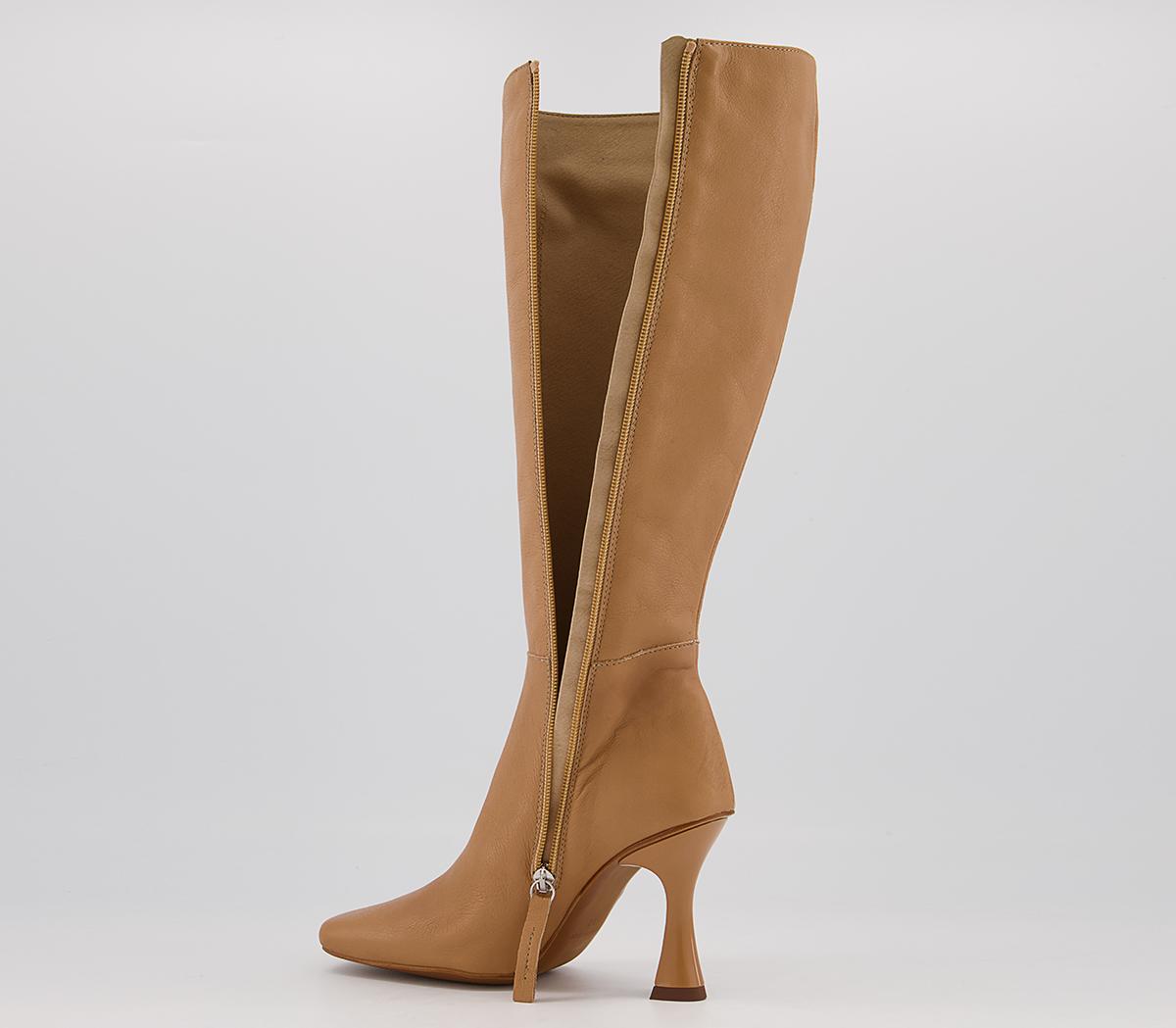 OFFICE Kurtsey Square Toe Dressy Boots OFFICE Kurtsey Square Toe Dressy Boots Camel Leather