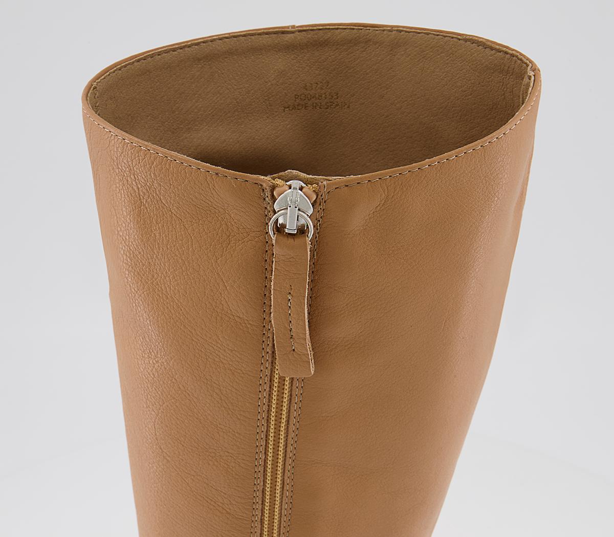 OFFICE Kurtsey Square Toe Dressy Boots OFFICE Kurtsey Square Toe Dressy Boots Camel Leather