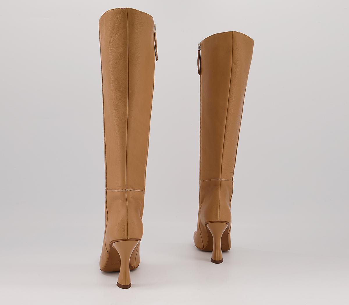 OFFICE Kurtsey Square Toe Dressy Boots OFFICE Kurtsey Square Toe Dressy Boots Camel Leather