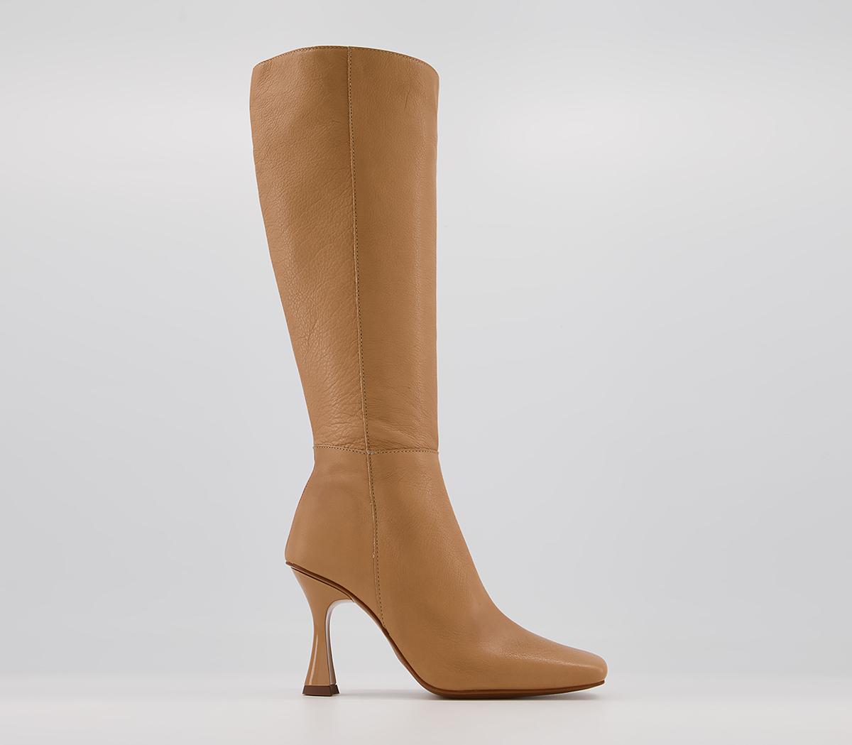 OFFICE Kurtsey Square Toe Dressy Boots OFFICE Kurtsey Square Toe Dressy Boots Camel Leather