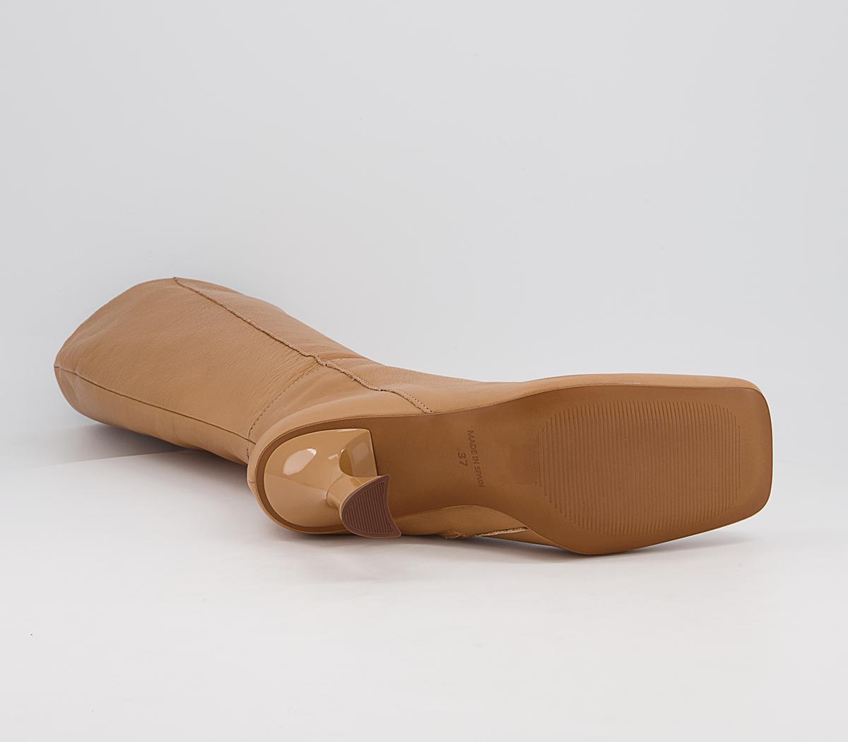 OFFICE Kurtsey Square Toe Dressy Boots OFFICE Kurtsey Square Toe Dressy Boots Camel Leather