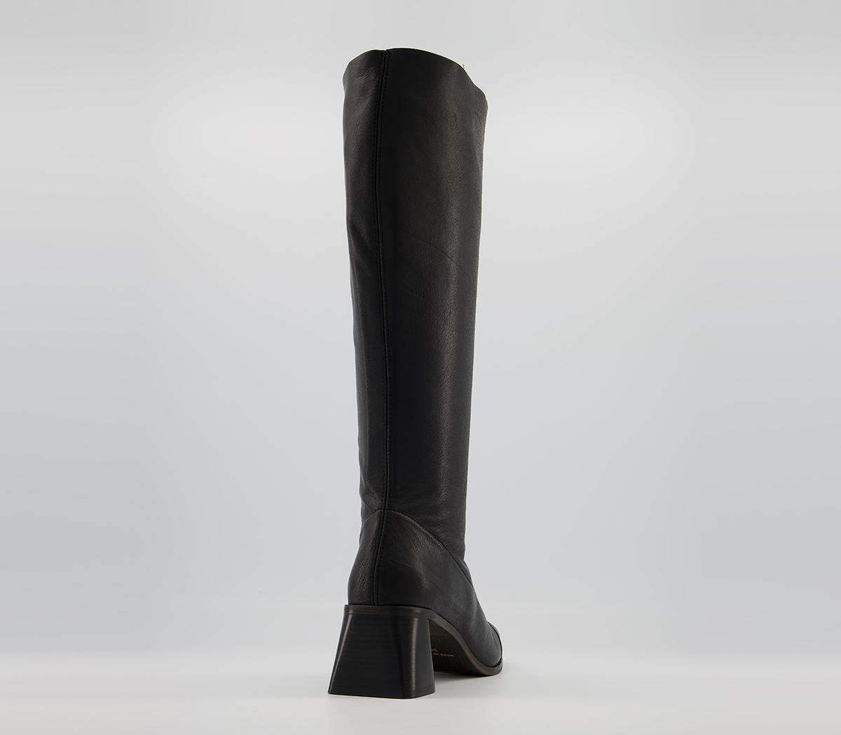 OFFICEKrum Smart Block Heel BootsBlack Leather
