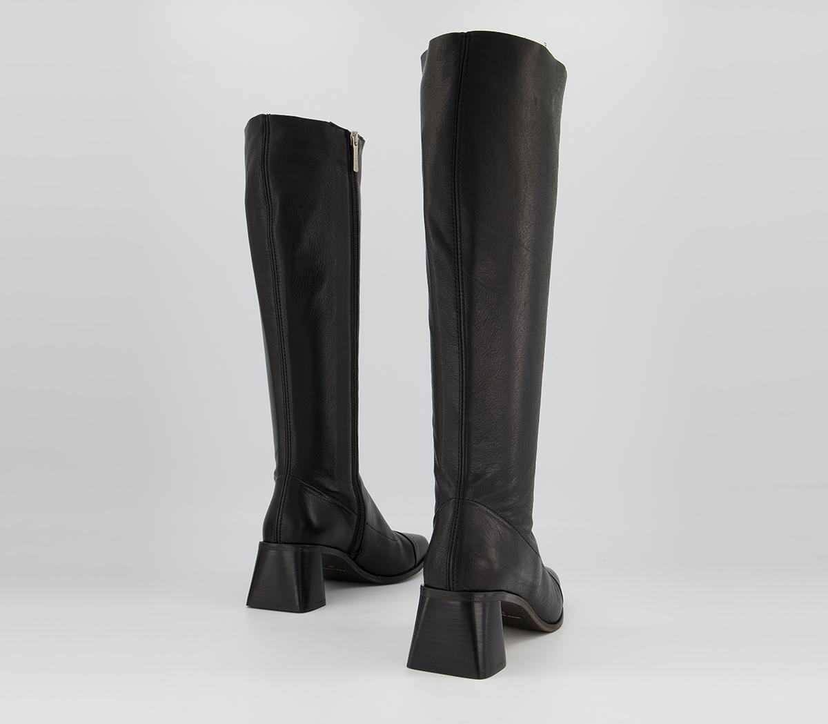 OFFICEKrum Smart Block Heel BootsBlack Leather