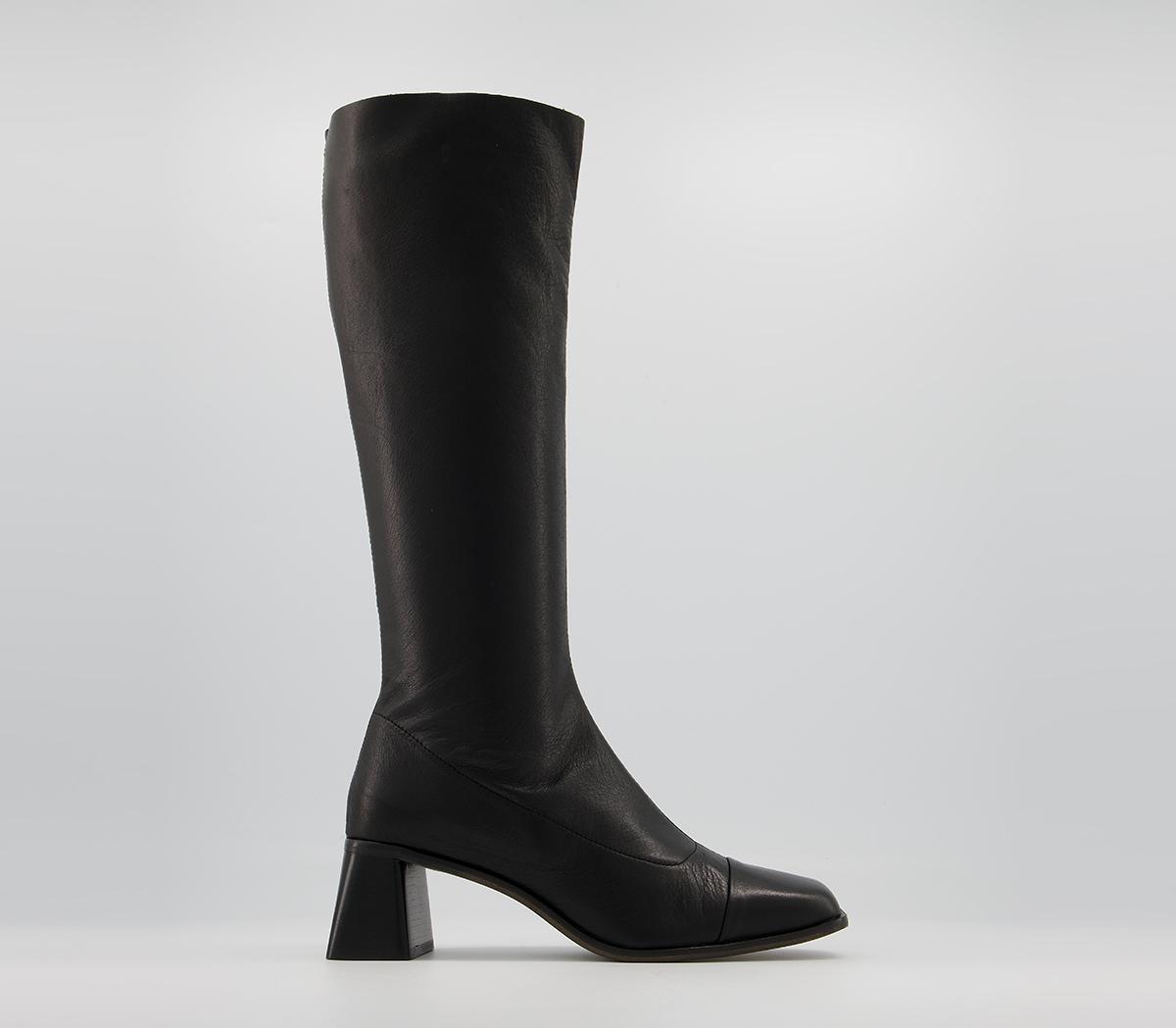 OFFICEKrum Smart Block Heel BootsBlack Leather