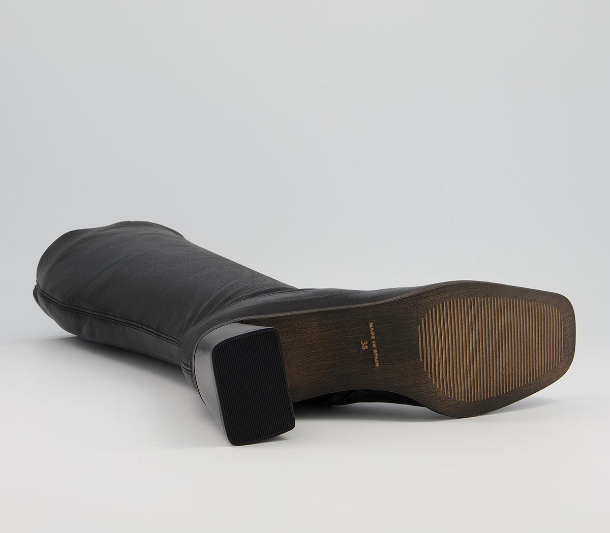 OFFICEKrum Smart Block Heel BootsBlack Leather