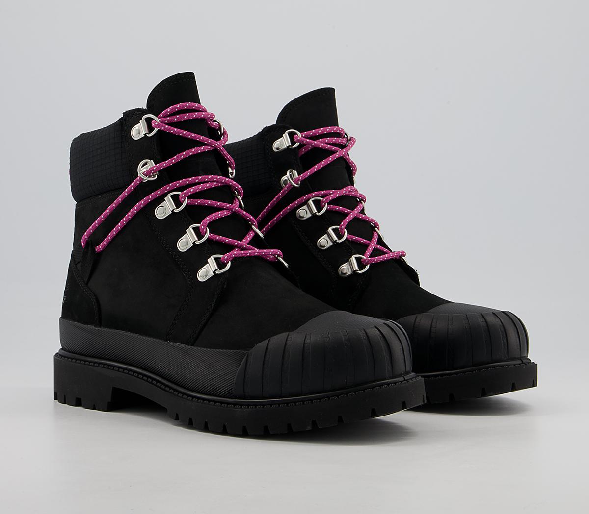 Timberland 6 Inch Heritage Rubber Toe Boots Black - Women's Ankle Boots