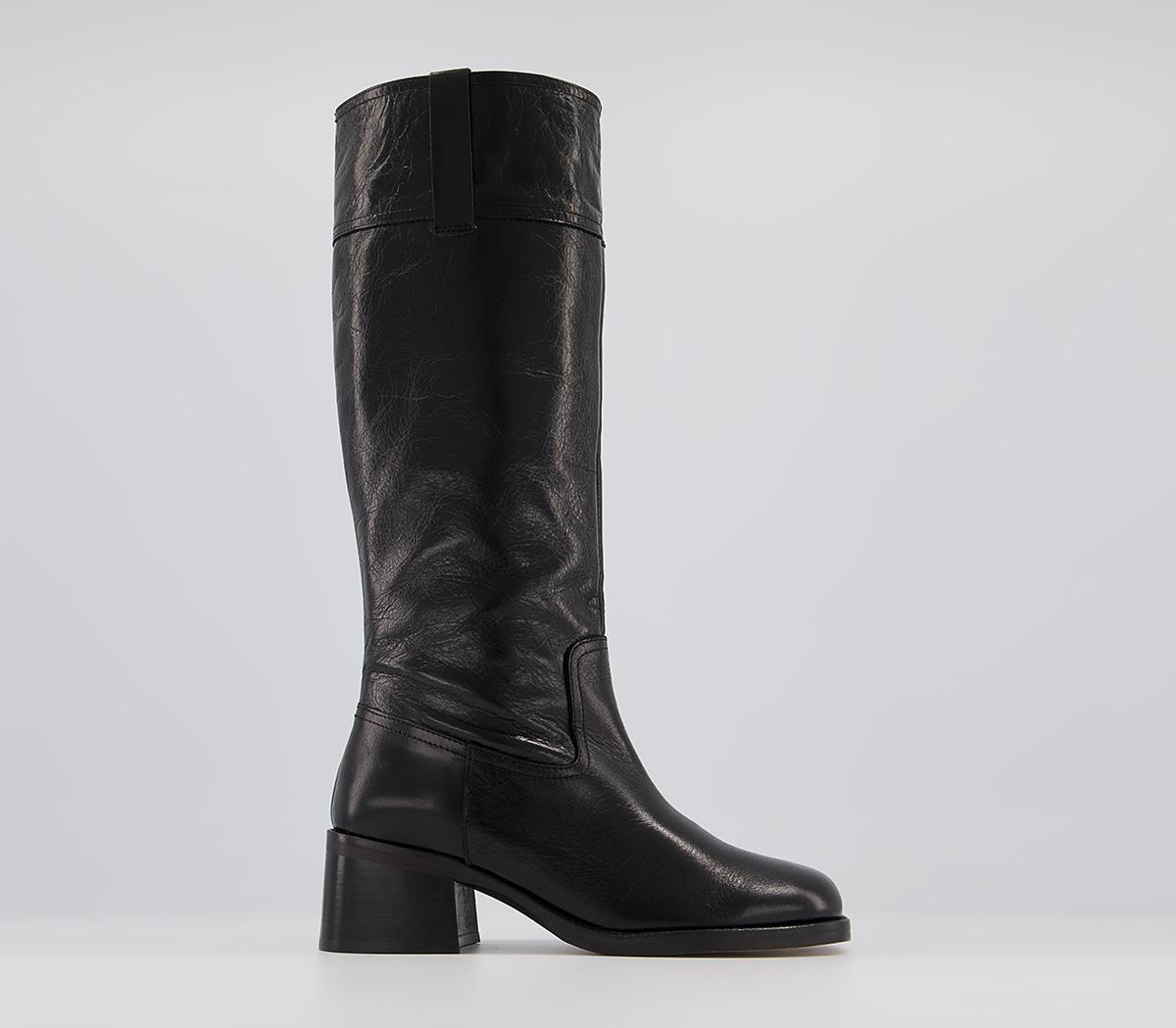 Office Kingsbury Pull On Boots Office Kingsbury Pull On Boots Black Leather