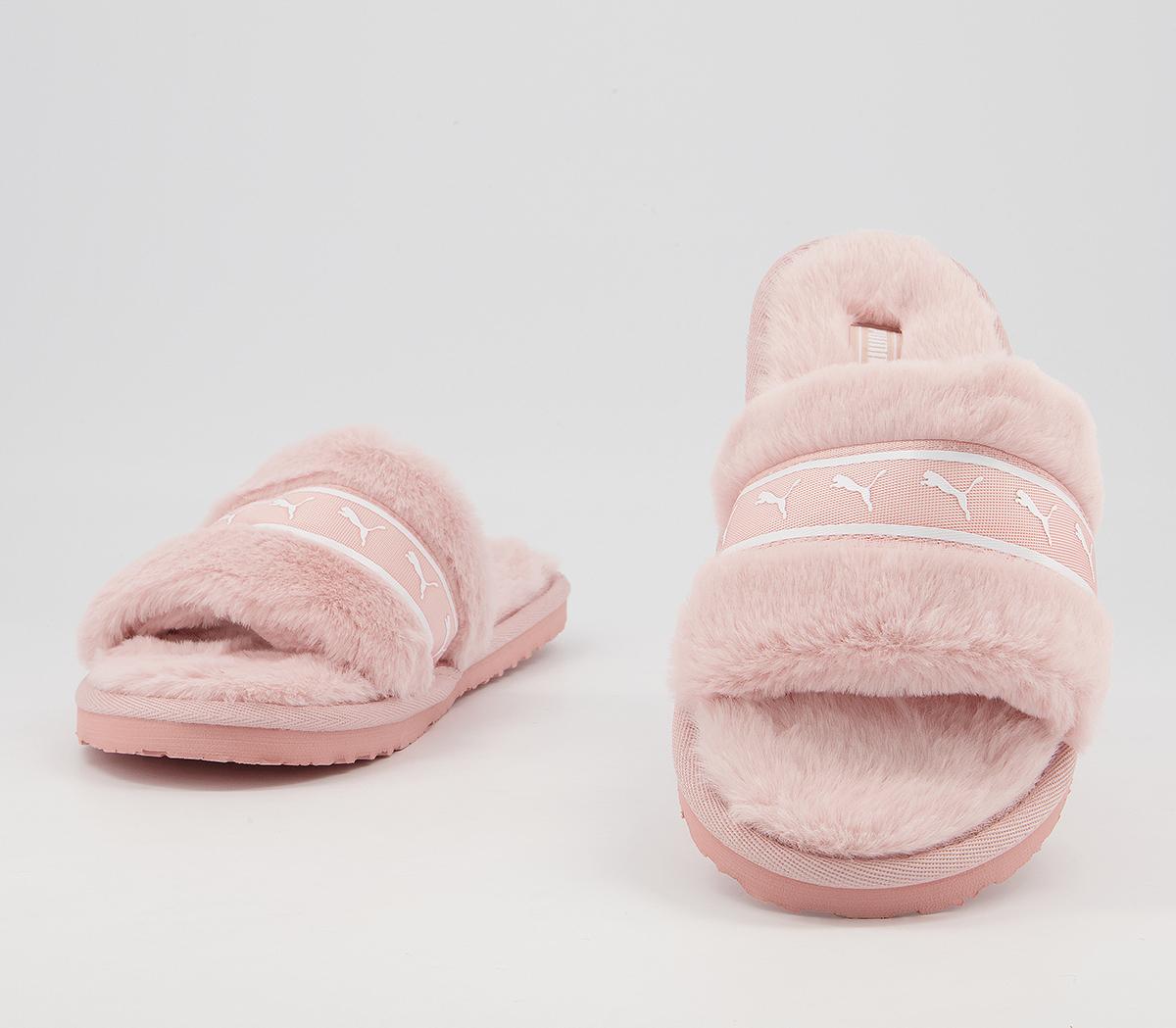 Puma Fluff Remix Slides Lotus Puma White - Women's Slippers