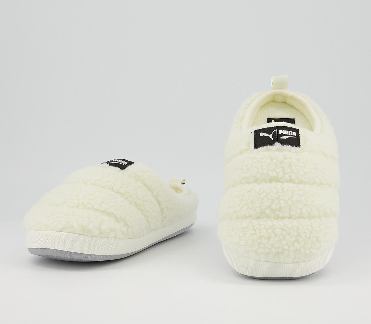 Puma Scuff Slippers Puma Scuff Slippers Sherpa Whisper White Puma Black