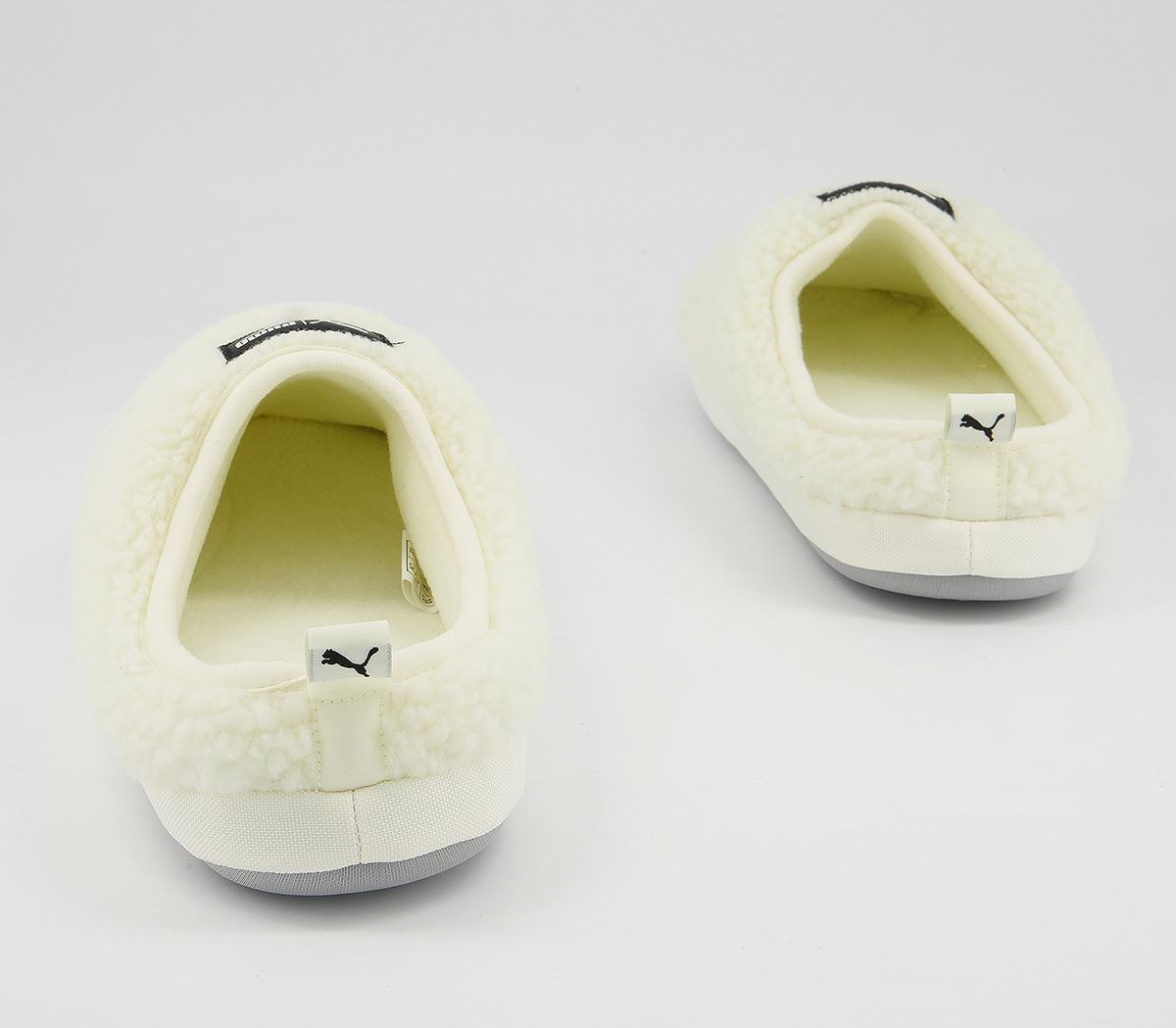 Puma Scuff Slippers Puma Scuff Slippers Sherpa Whisper White Puma Black