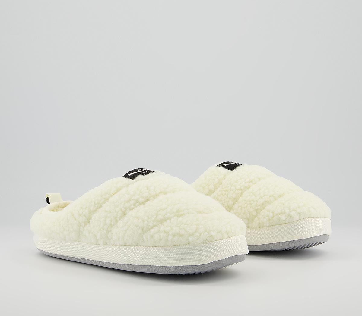 Puma Scuff Slippers Puma Scuff Slippers Sherpa Whisper White Puma Black