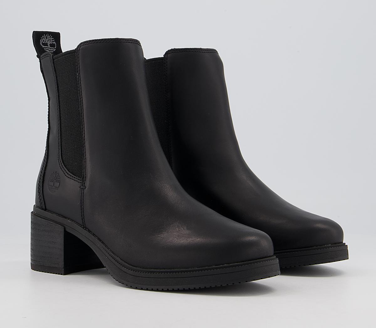 Timberland Dalston Vibe Heeled Chelsea Boots Black - Women's Ankle Boots