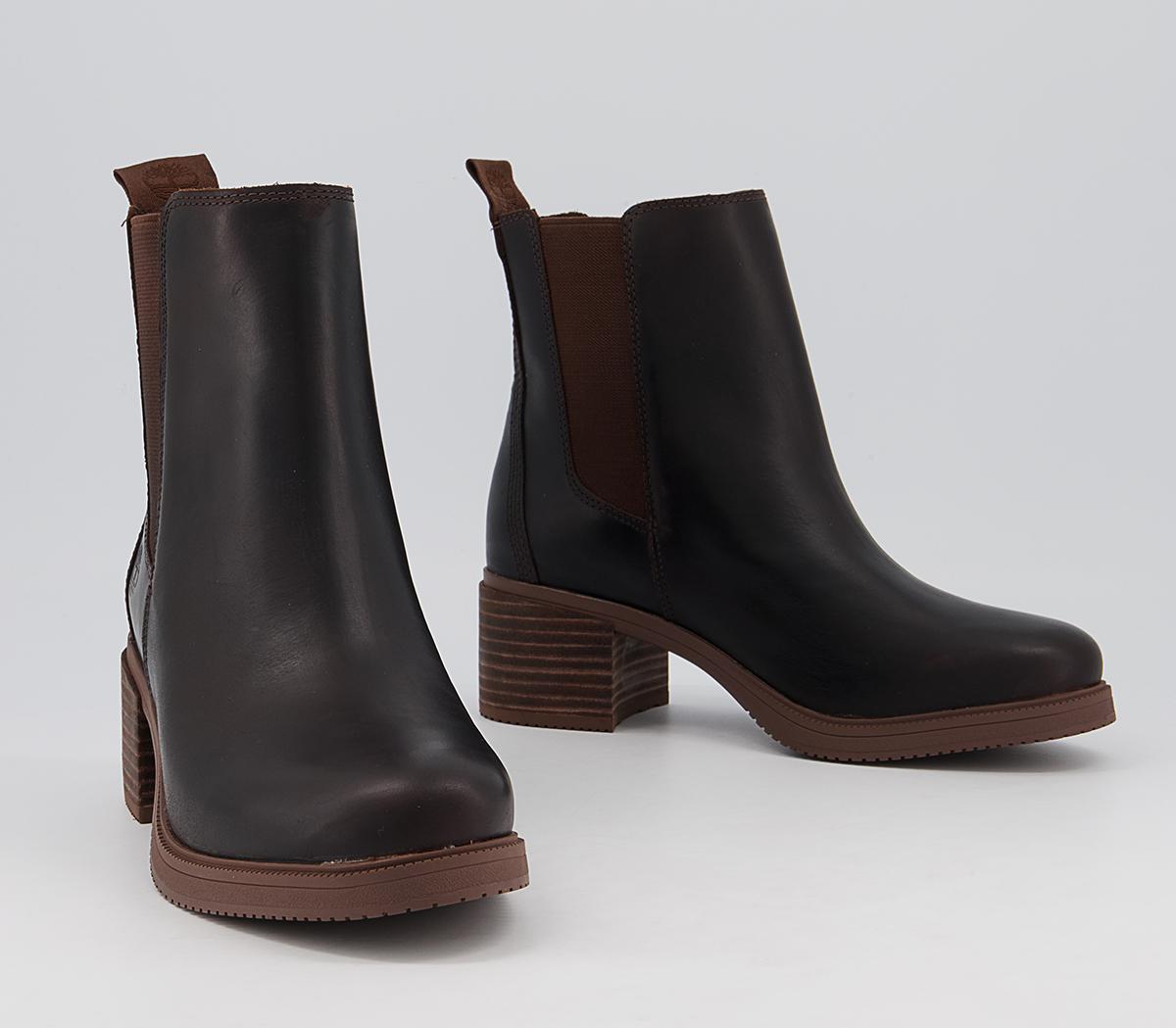 Timberland Dalston Vibe Heeled Chelsea Boots Medium Brown - Women's ...