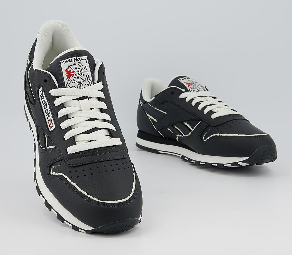 Reebok Classic Leather Keith Haring Trainers Reebok Classic Leather Keith Haring Trainers Pure Grey Chalk
