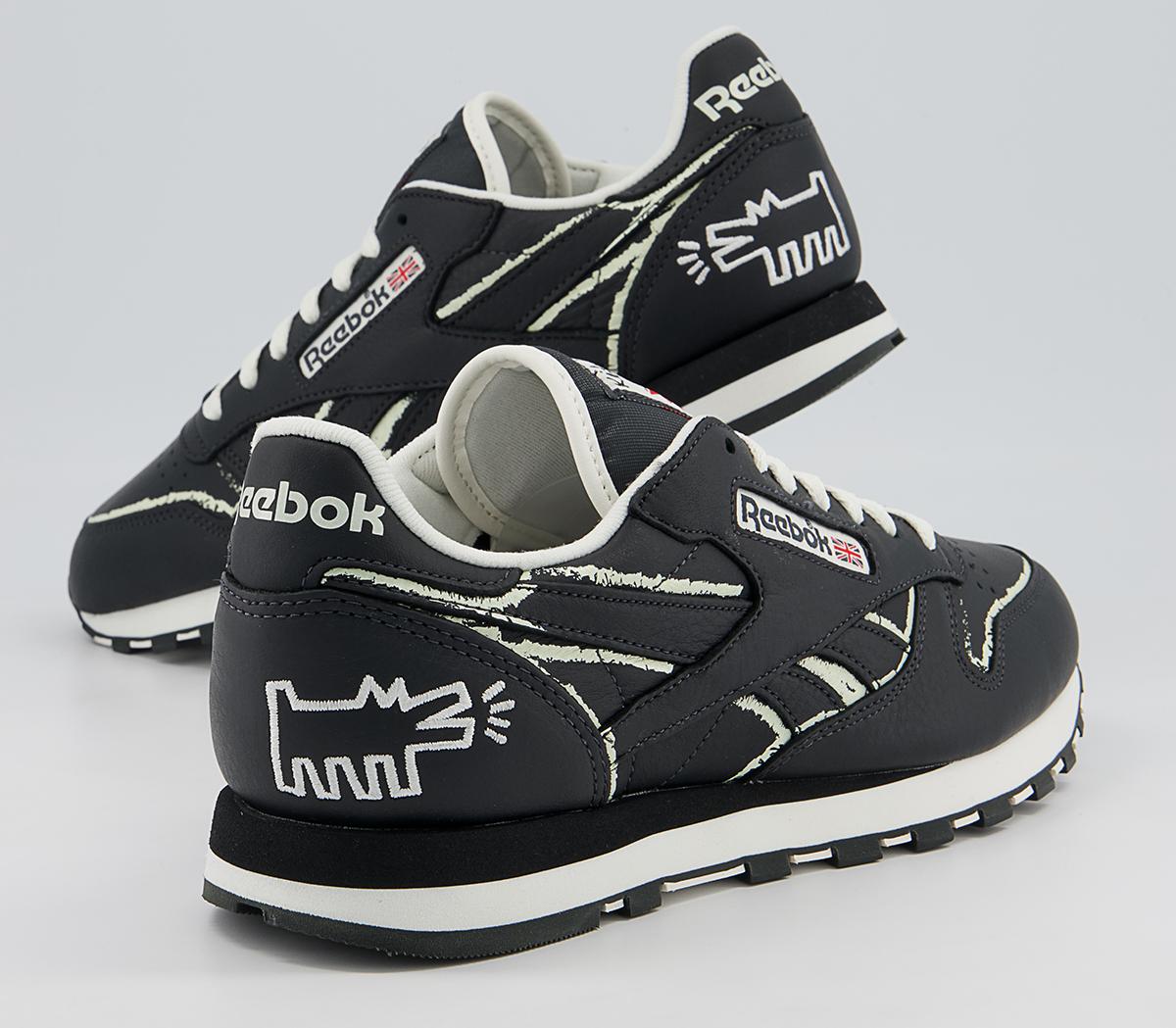 Reebok Classic Leather Keith Haring Trainers Reebok Classic Leather Keith Haring Trainers Pure Grey Chalk