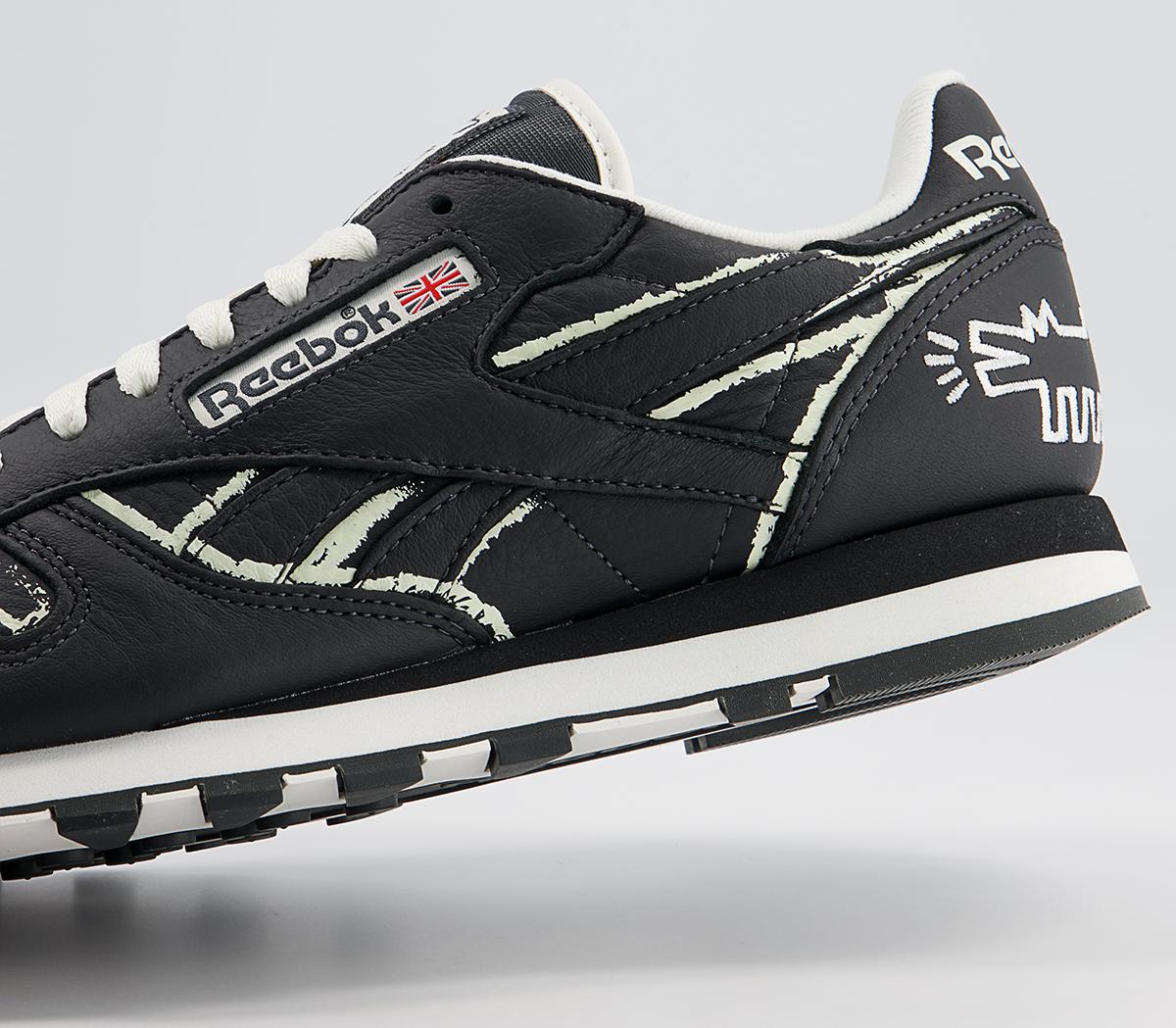 Reebok Classic Leather Keith Haring Trainers Reebok Classic Leather Keith Haring Trainers Pure Grey Chalk
