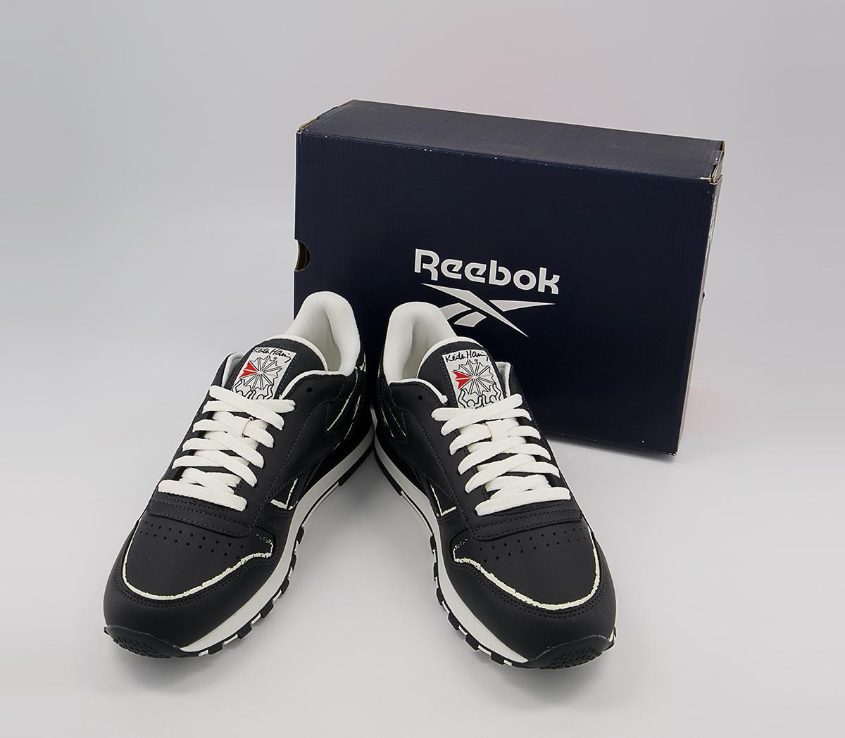 Reebok Classic Leather Keith Haring Trainers Reebok Classic Leather Keith Haring Trainers Pure Grey Chalk