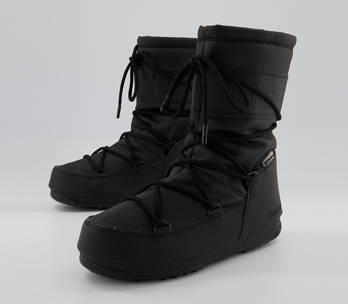 Moon Boot Moon Boots Mid Rubber Black - Women's Ankle Boots