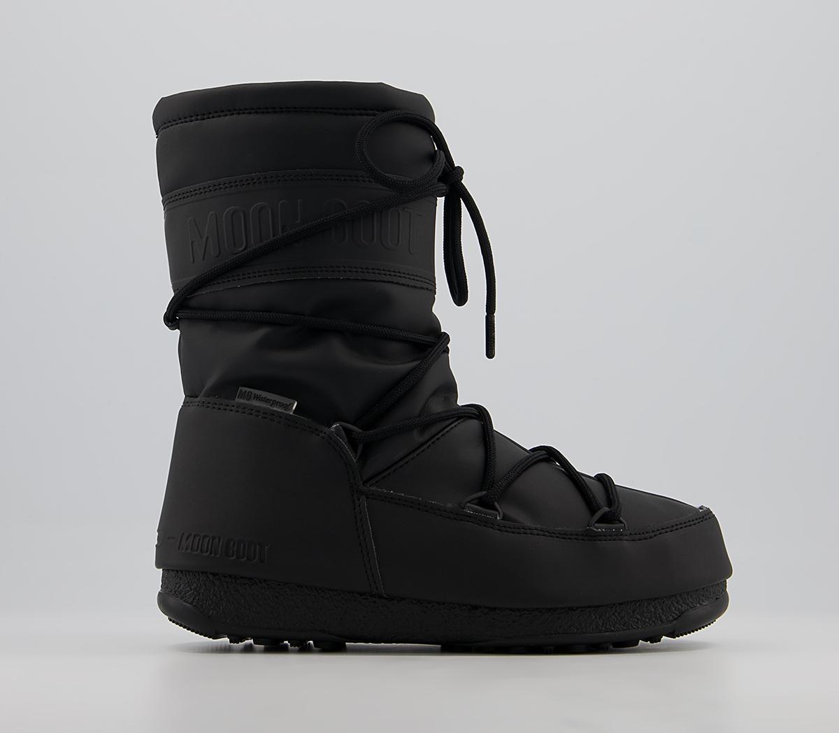 Moon Boot Moon Boots Mid Rubber Black - Women's Ankle Boots