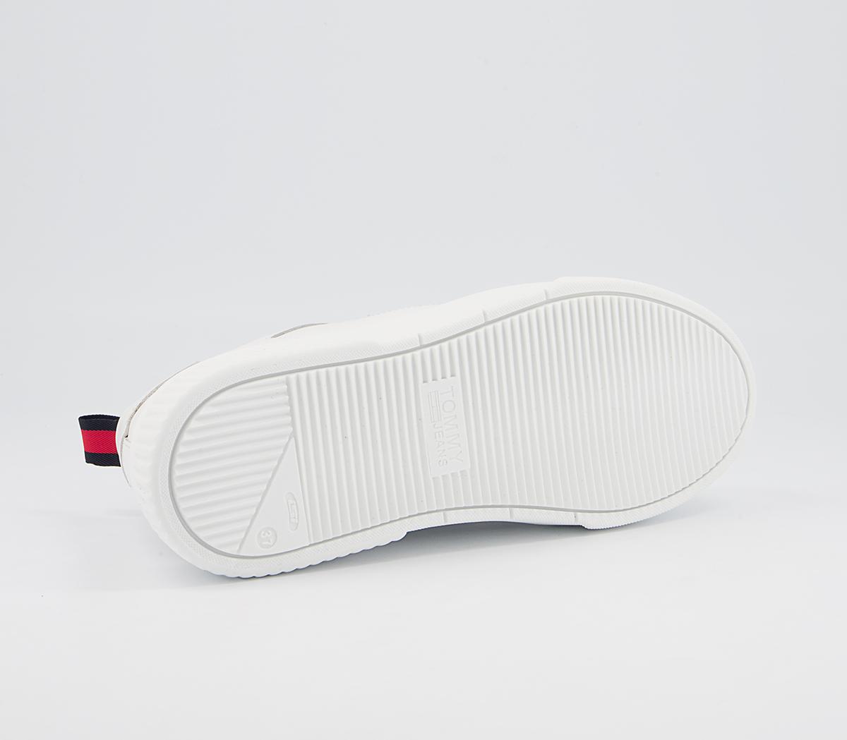 Tommy Hilfiger Elevated Leather Cupsole Trainers Tommy Hilfiger Elevated Leather Cupsole Trainers White Flag
