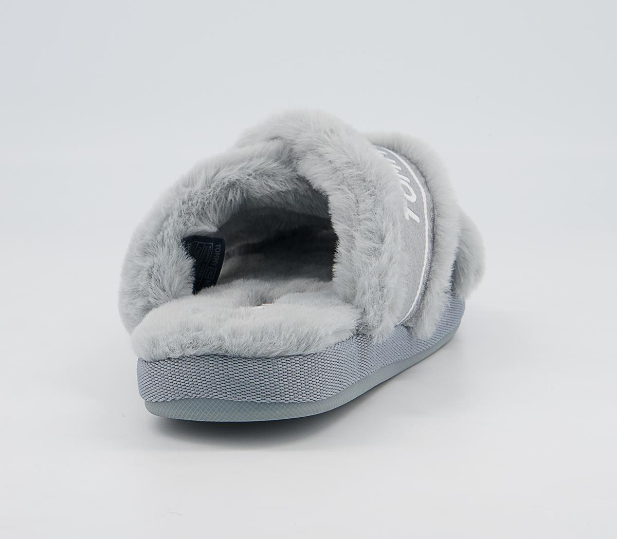 Tommy Hilfiger Tommy Furry Home Slippers Tommy Hilfiger Tommy Furry Home Slippers Steam Grey